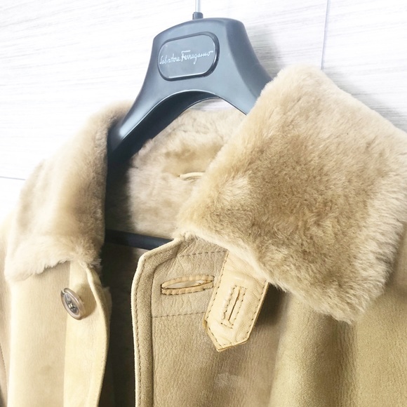 Salvatore Ferragamo Suede Shearling Coat - Picture 7 of 8